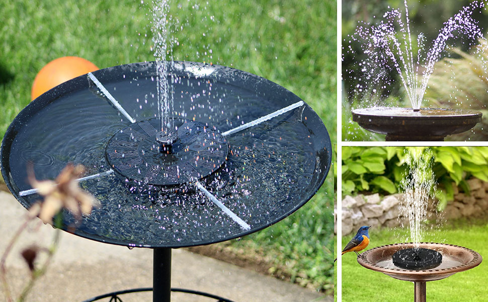 solar fountain pump for bird bath