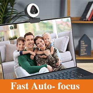 Fast auto focus webcam